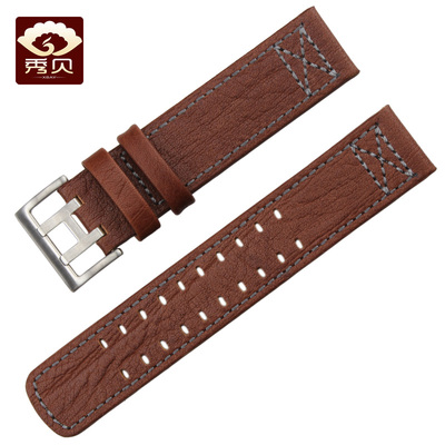 秀贝真皮表带适配米尔顿hamilton