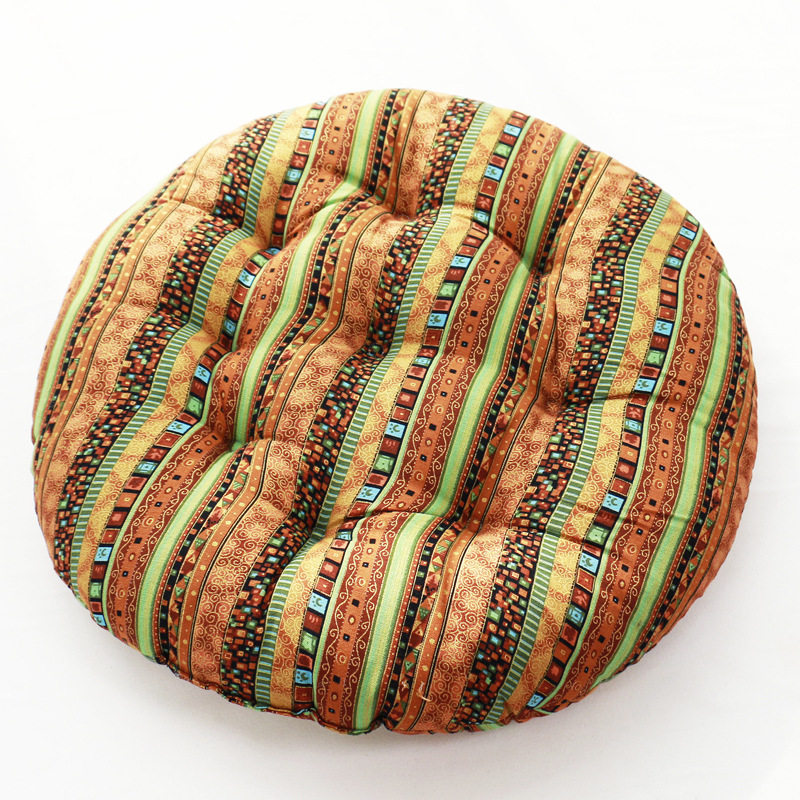 棉麻复古东南亚蒲团美臀坐垫加厚布艺圆形阳台飘窗榻榻米地板打坐