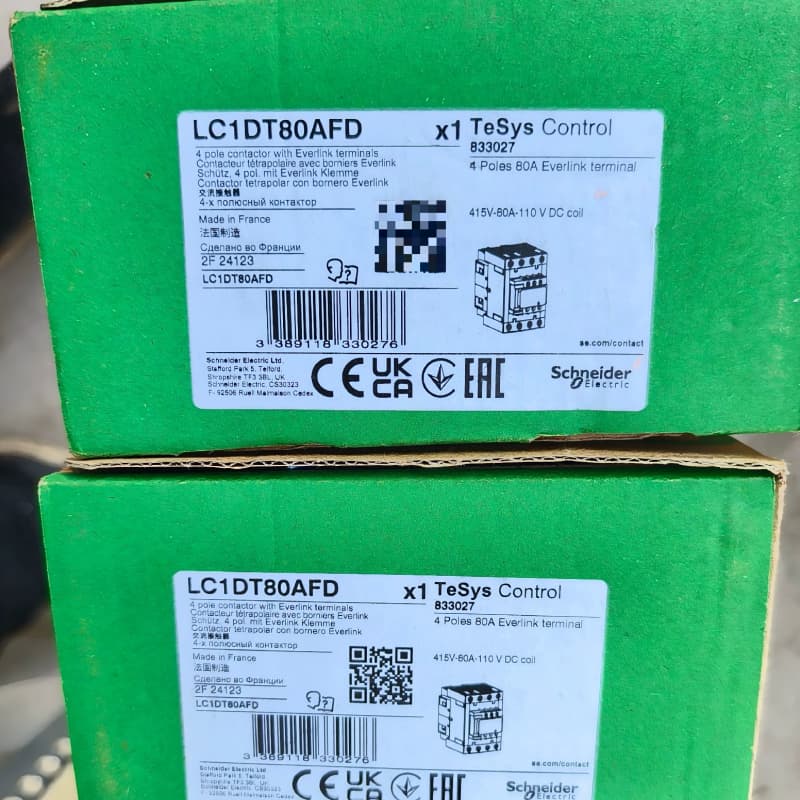 施耐德LC1DT80AFD接触器，全新原装正品，最新款黑色，--议价商品