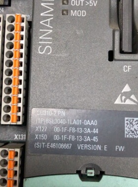 西门子CU310-2PN 控制单元 6SL3040-1LA0--议价商品