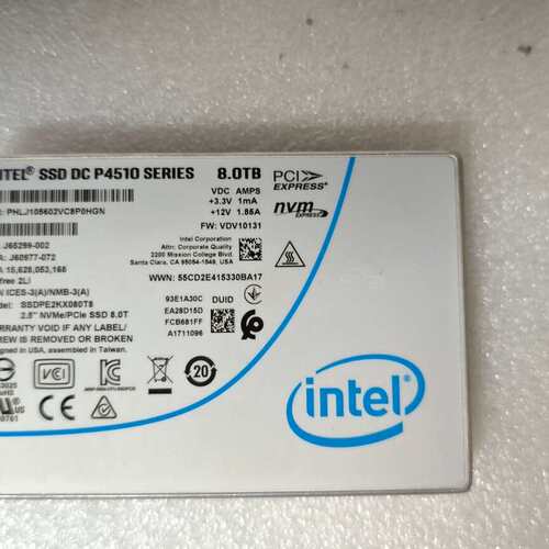 Intel P4510 8TB 2.5寸U.2 NVMe企业--议价商品