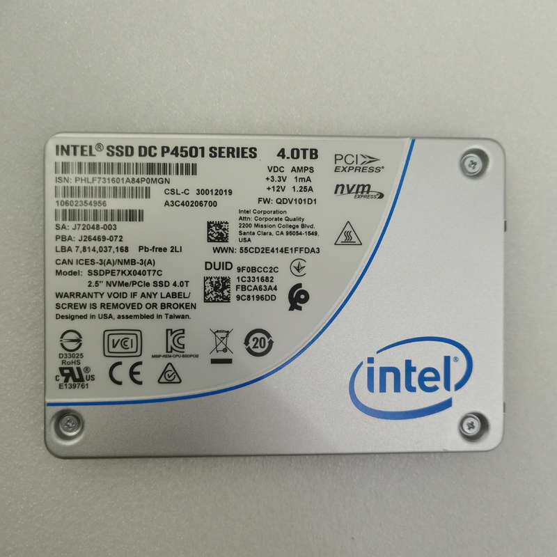 全新 0通电英特尔 P4501 4T NVME固态硬盘 U2--议价商品