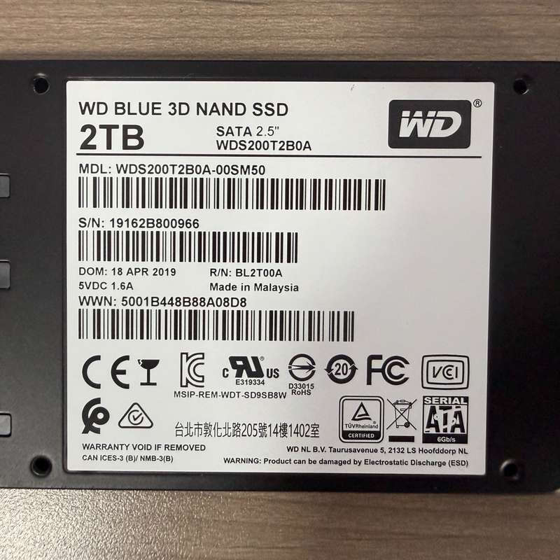 西数WD BLUE 3D NAND 2TB企业级SSD--议价商品