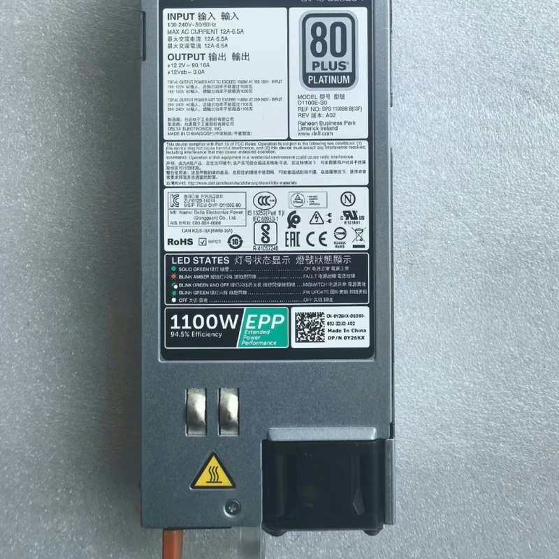 戴尔R740服务器原装拆机1100W电源 80PLUS 默--议价商品