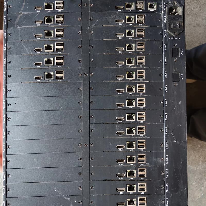 一台二手拆机IP网络视频解码矩阵,带21张解码卡,成色如图,--议