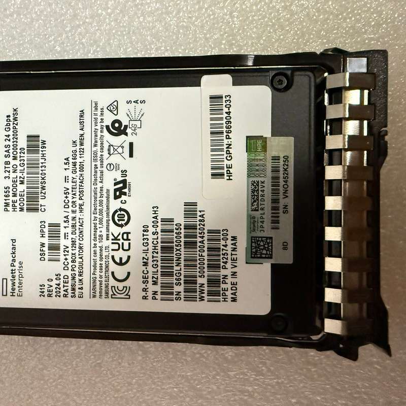 HPE PM1655 3.2T SAS 24G固态硬盘|原厂--议价商品