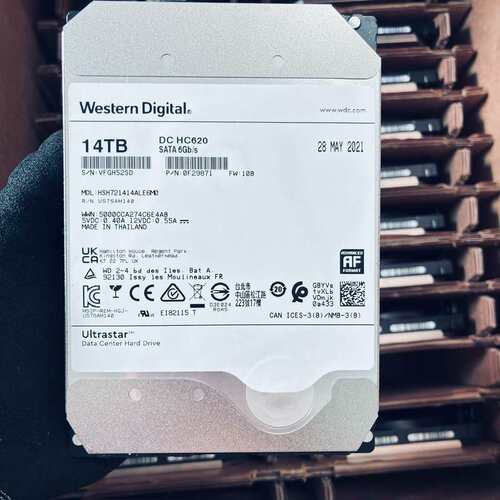 800个】WD 14T HC620机械硬盘拆机99新--议价商品