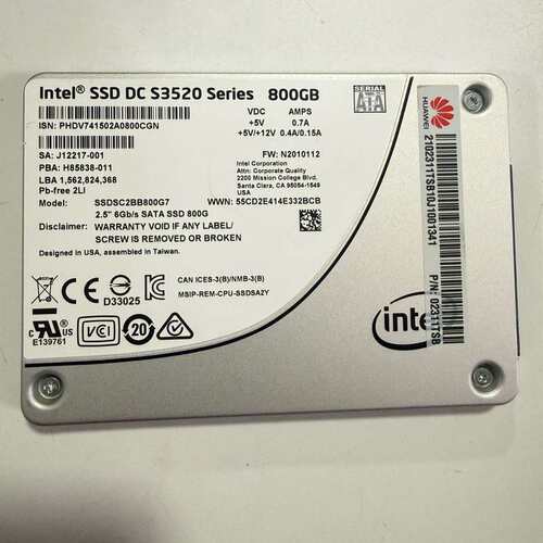 全新Intel S3520 800G SSDSC2BB800--议价商品