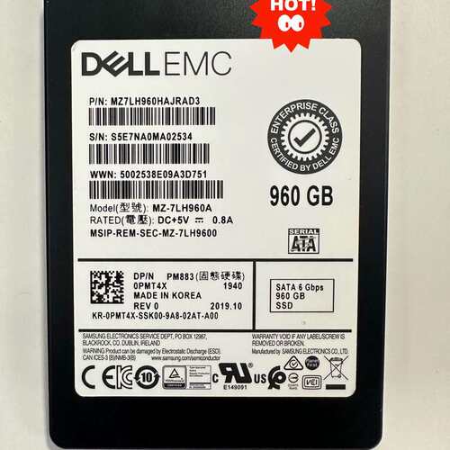 Dell 960G SSD SATA 0PMT4X PM8--议价商品