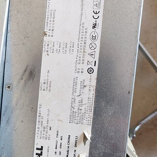 戴尔服务器电源，型号L480E-S0，480W输出功率，适用--议价商品