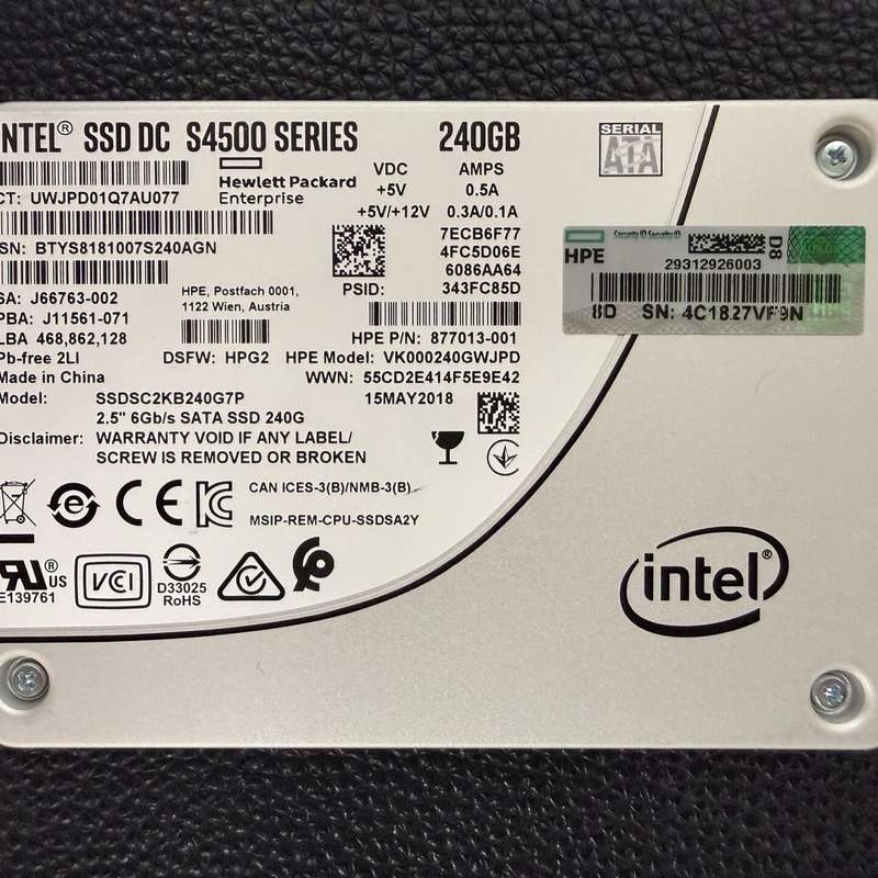 英特尔S4500 240G 2.5寸SATA企业级SSD--议价商品