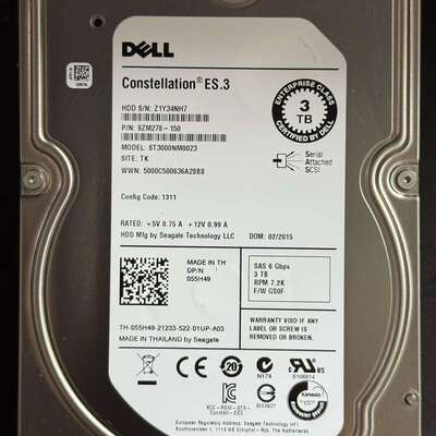 DELL/戴尔ST3000NM0023 055H49 原装拆--议价商品