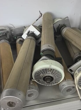 磁粉气胀轴，黄色瓦片款，长度约37cm，带磁粉控制器，功能正--议