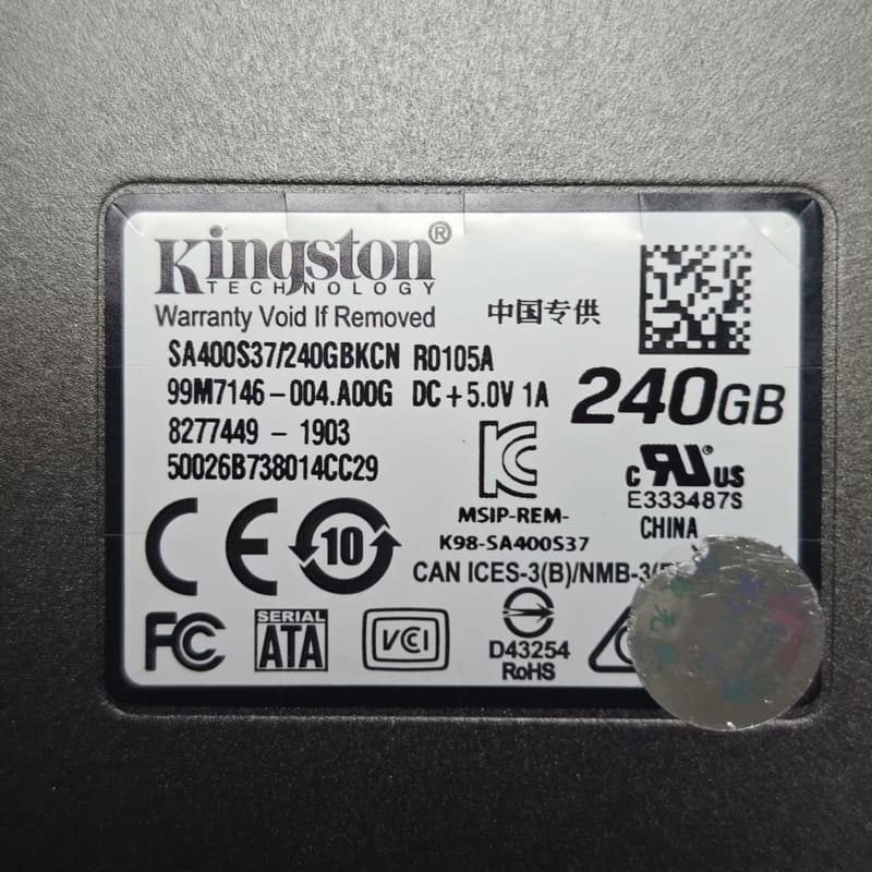 金士顿Kingston SA400S37 240G固态硬盘--议价商品