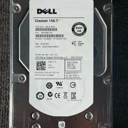 0W347K Dell/戴尔 600G 3.5寸 15K S--议价商品