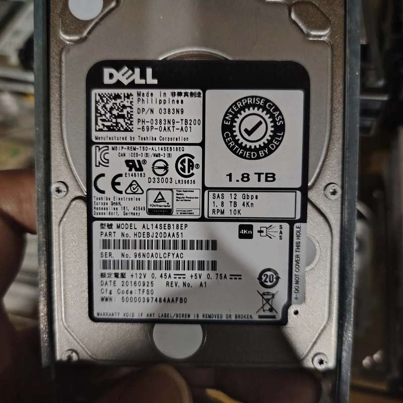 打包出原装拆机 戴尔 东芝 1.8T sas 2.5寸 4K--议价商品