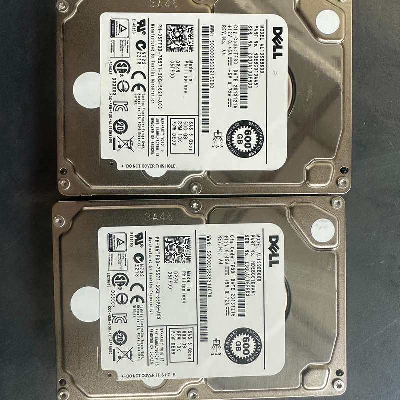 DELL 服务器600G硬盘10K SAS 2.5 6GB--议价商品