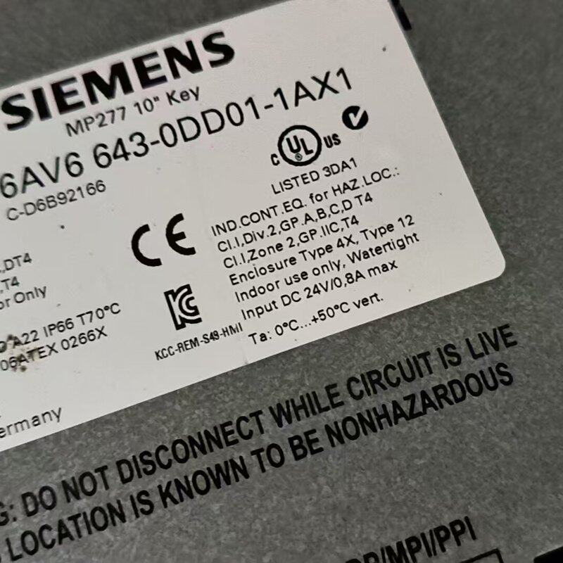 西门子MP277触摸屏 10寸显示屏 型号6AV6 643---议价商品