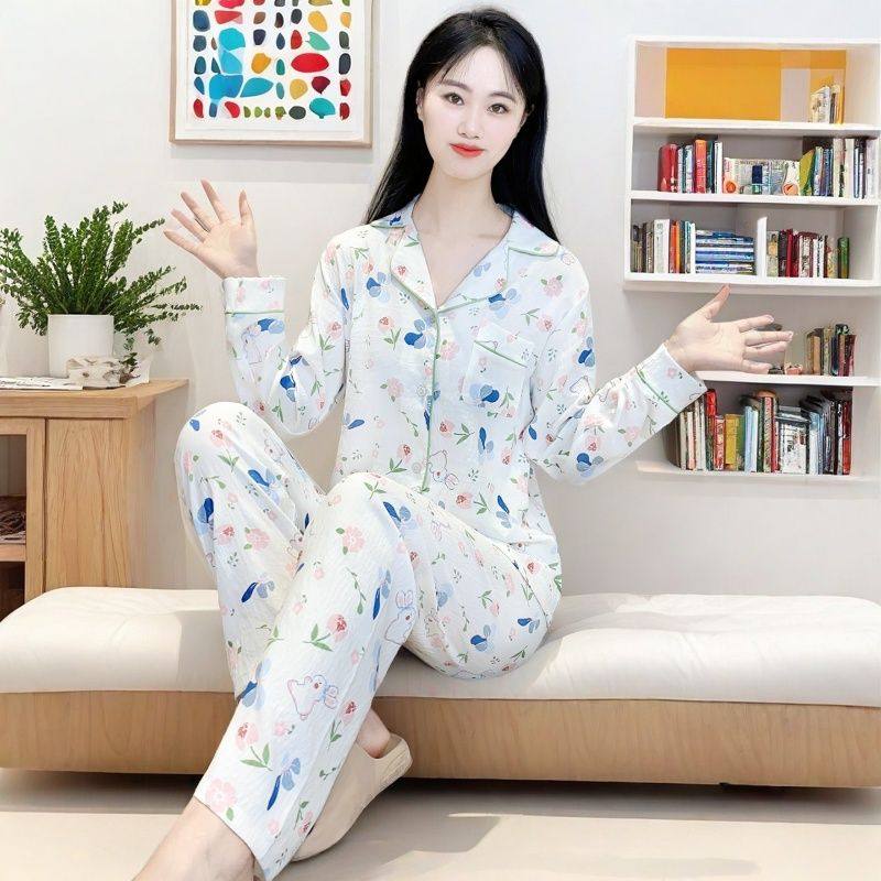 睡衣女秋季2025新款云朵棉大睡衣/家居服套装