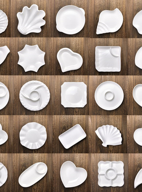 异形创意盘子菜盘商用菜碟子白色陶瓷餐盘酒店餐具饭店凉菜盘家用