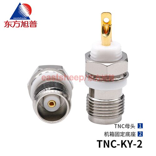 GPS连接器TNC母头白胶注塑穿墙