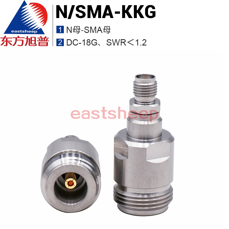 东方旭普 不锈钢高频测试转接器 N/SMA-KKG N母转SMA母18G