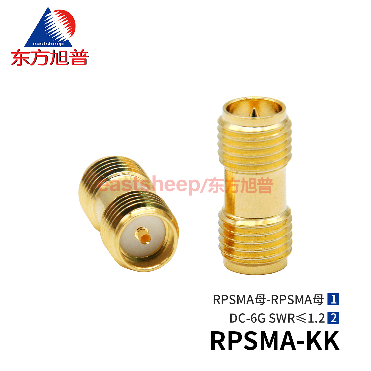 东方旭普 射频转接器 RPSMA-KK RPSMA母反极 外螺内针 WIFI天线6G