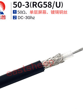同轴射频线缆RG58/U镀锡铜丝
