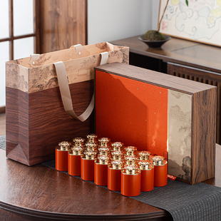 高档茶叶礼盒装空盒通用红茶绿茶碎银子小罐茶私房茶包装盒空礼盒