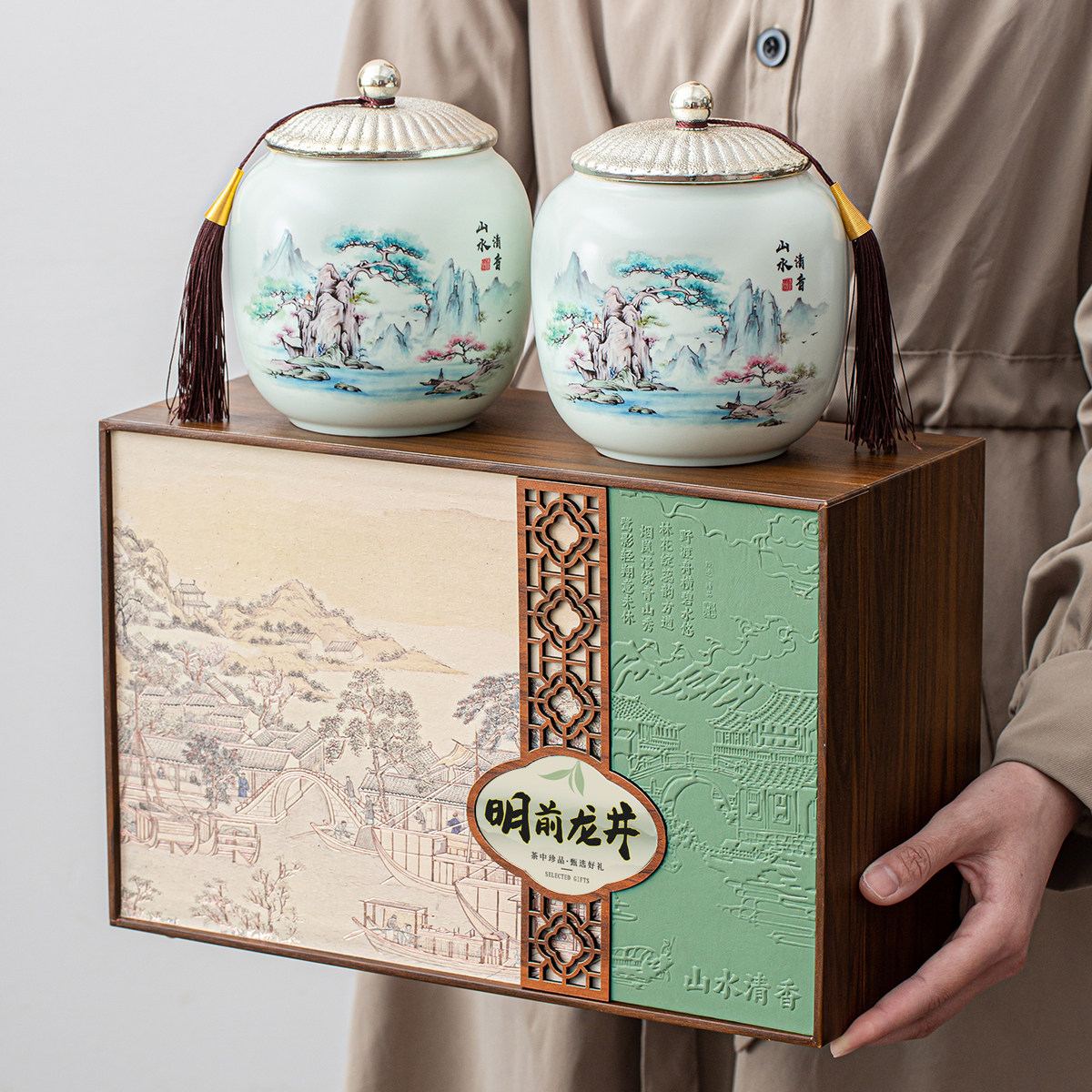 高档明前龙井空礼盒明前绿茶包装盒2026新款茶叶礼品盒送礼高级感