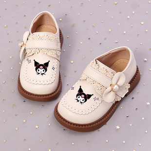 新年女童小皮鞋库洛米公主鞋2026春秋儿童鞋子小女孩搭配裙子单鞋