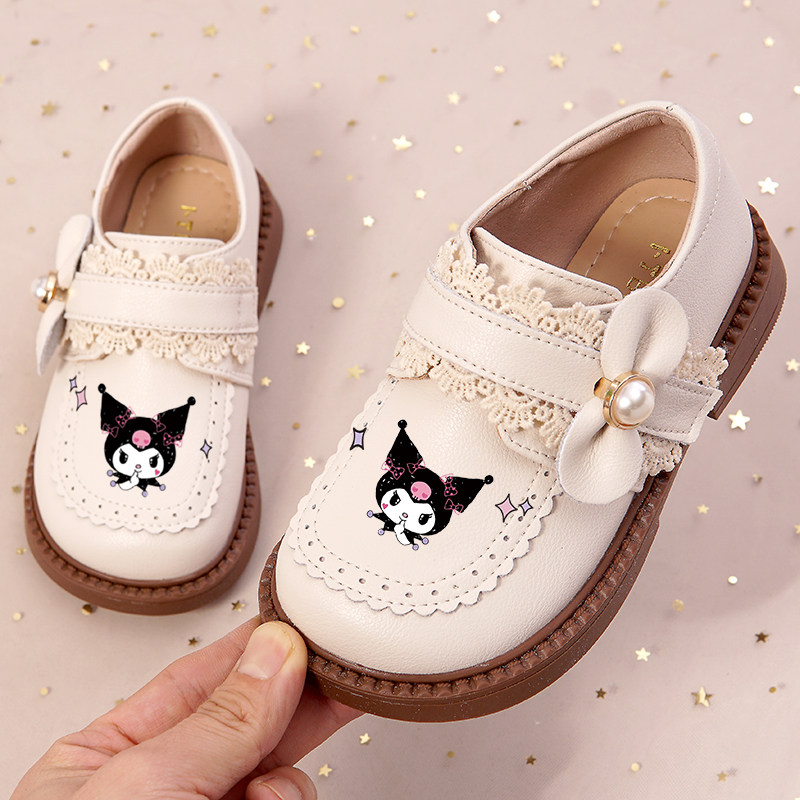 女童皮鞋库洛米真皮2026春秋新款儿童单鞋配裙小女孩公主鞋子防滑