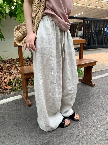 Hers2026韩系简约百搭显瘦休闲裤女宽松直筒阔腿长裤子