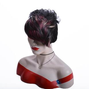 假发 外贸化纤短假发头套货源厂家wigs许昌厂家 欧美女士假发