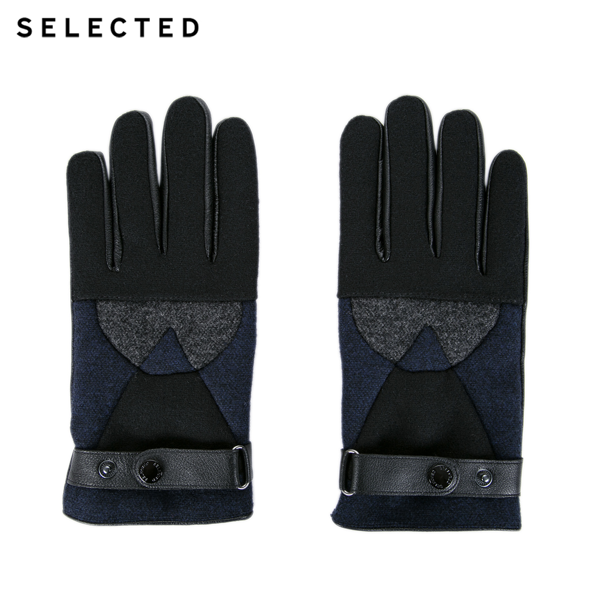 Gants pour homme SELECTED    en peau de mouton - Ref 2782359 Image 2