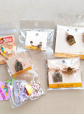 MACAU葡挞菠萝包耳环纪念手饰品