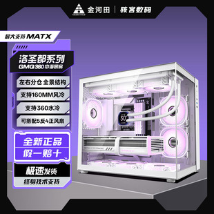 金河田洛圣都GMQ360侧透宽体海景房机箱电脑游戏matx水冷长显卡