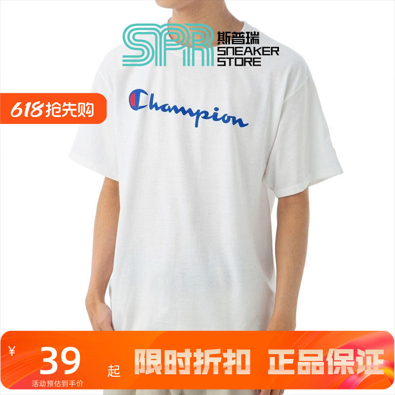 champion冠军美版印花短袖t恤