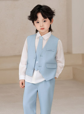 六一幼儿园合唱演出西装3岁男宝宝帅气套装小童演讲比赛主持礼服4