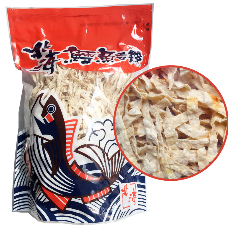 中国台湾海味即食零食海鲜特产小吃北海鳕鱼条香丝宽细600g鳕鱼丝