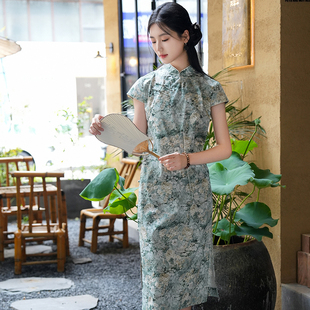 高支高密缎面弹力棉经典小袖旗袍【白简朱衣原创设计】