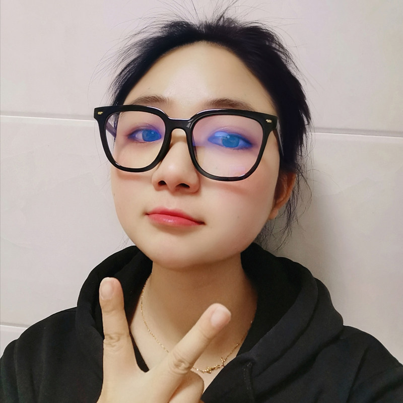 TR超轻近视眼镜网红大黑方框男女通用配偏光太阳镜镜片平光素颜镜