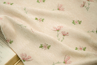 秋冬雪尼尔小花朵厚实外套窗帘布提花面多色半身裙礼服时装色织布