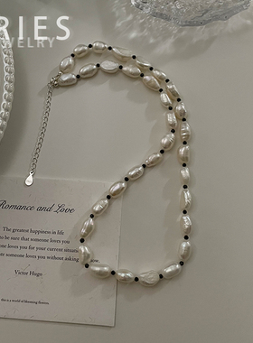 S925纯银女巴洛克珍珠项链