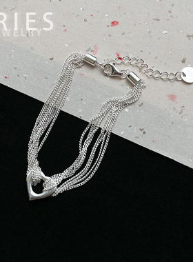 女S925纯银银甜美精致手链