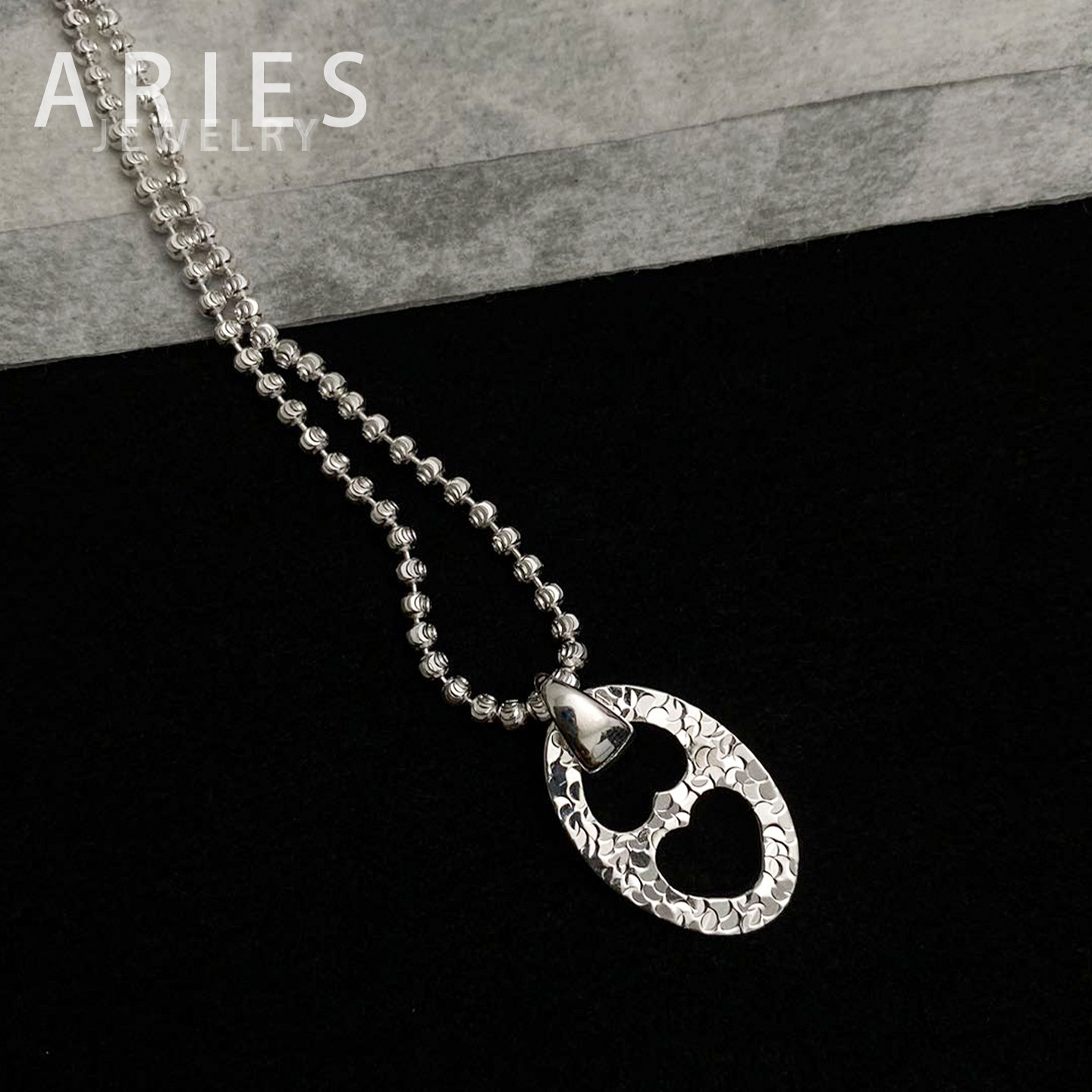 Aries 意大利南瓜珠碎碎冰猪鼻子项链S925纯银时尚个性百搭锁骨链