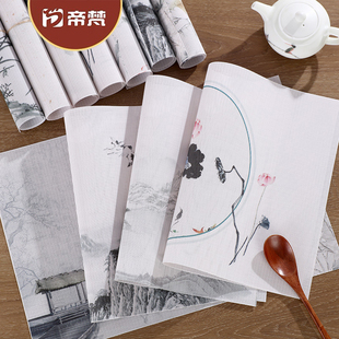 新中式 西餐垫家用轻奢防烫防水餐桌垫隔热垫碗垫酒店中古风饭桌垫
