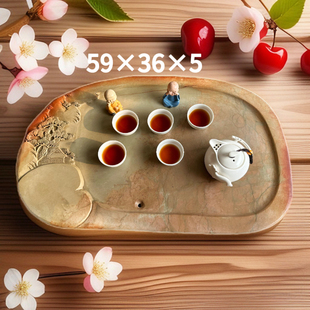 肇庆端砚天然原石功夫高端茶盘茶海茶台家用办公室茶室书房会所