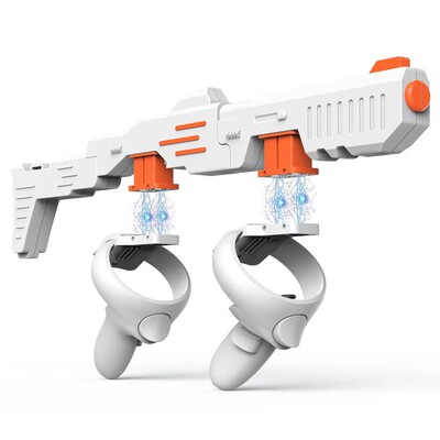 新款Quest2一体机游戏手柄支架 虚拟互动VR游戏配件白橙色游戏枪