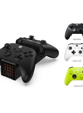 XboxSeries双电池手柄座充XboxOne/X/S手柄触点座充2000毫安电池